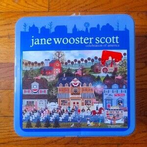 Jane Wooster Scott 1000 Pc Puzzle in Tin Box - Celebration of America